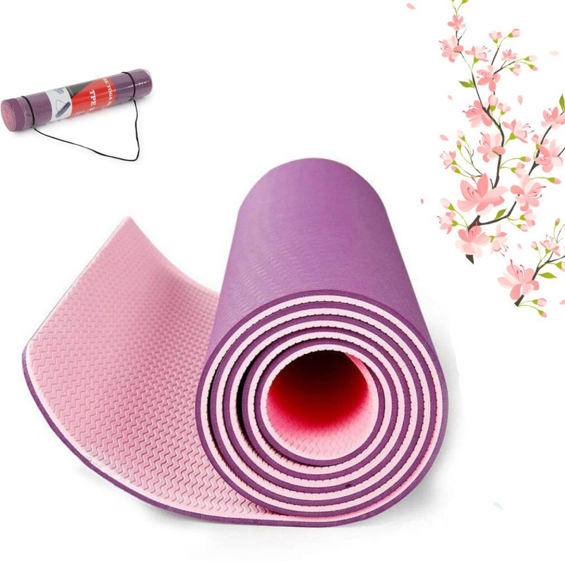 ArrowMax Best in class eco friendly anti slip TPE yoga sports mat Pink Maroon 6MM mm Yoga Mat