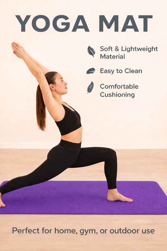 Aayan Yoga Mat Purple 4-5 mm Yoga Mat