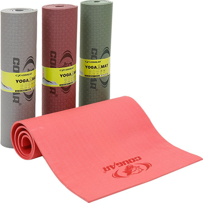 COUGAR NIRVANA Exercise Mat for Workout,Yoga,Meditation and Anti-Slip With Strap 6 mm Yoga Mat