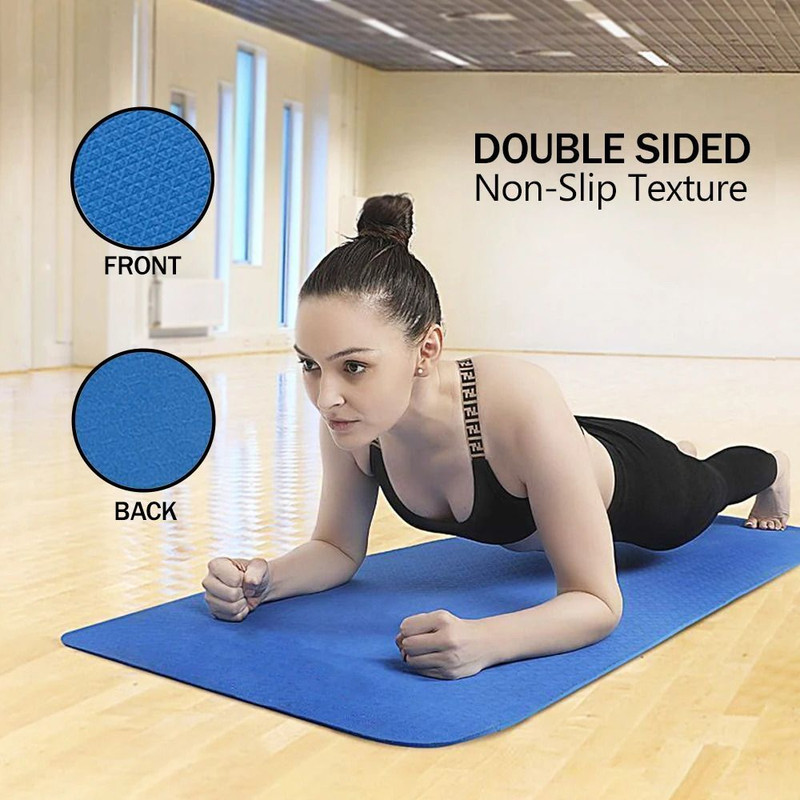 Zveny Premium EVA, Anti Skid, Home & Gym workout for Men, Women & Kids 4 mm Yoga Mat Orange 4 mm Yoga Mat