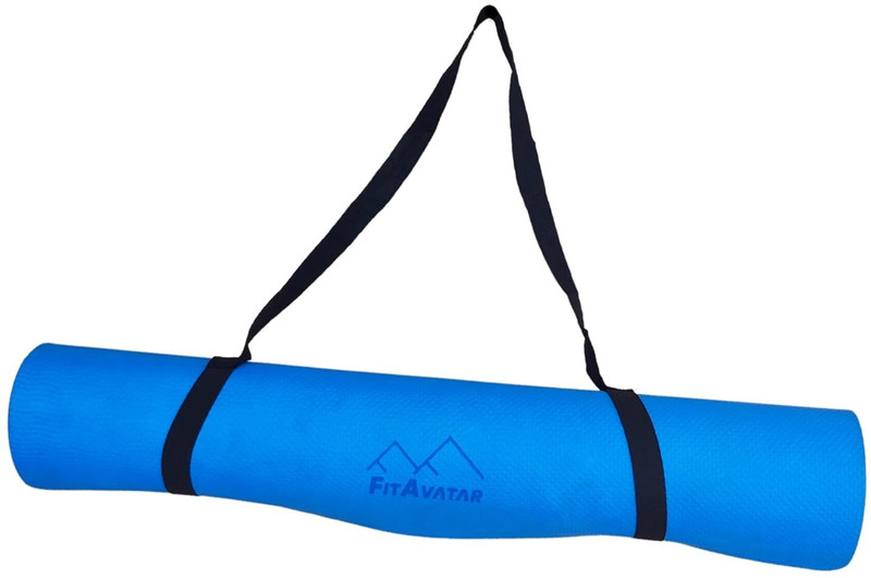 FitAvatar Yoga Mat (4mm, Blue) 4 mm Yoga Mat
