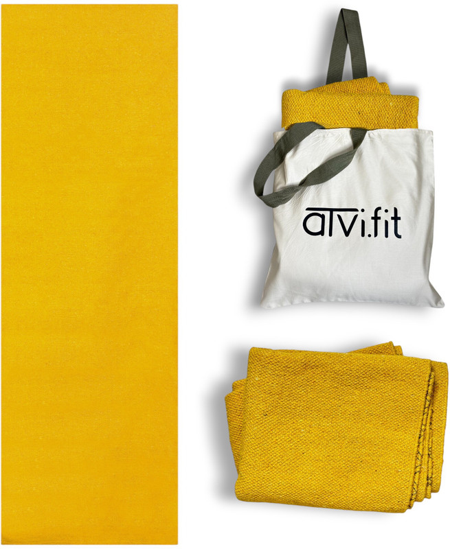 AtviFit Atvi.fit Pure cotton anti-skid, machine wash yoga mat. 73in x 24in, 5mm(Pink) Pink 5 mm Yoga Mat