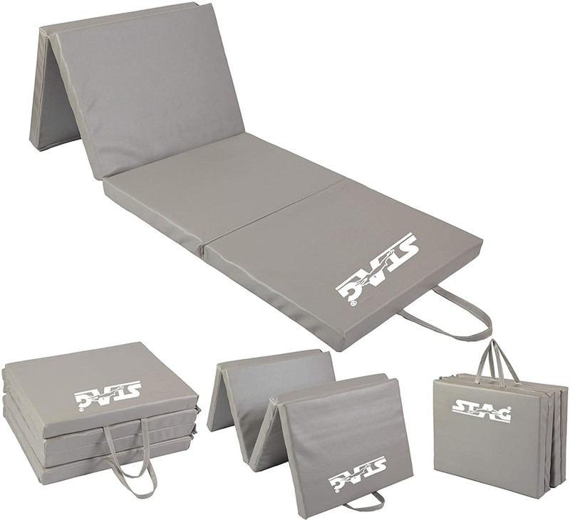 stag global Foldable Yoga Mat, Thickness : 10MM Grey 10 mm Exercise & Gym Mat