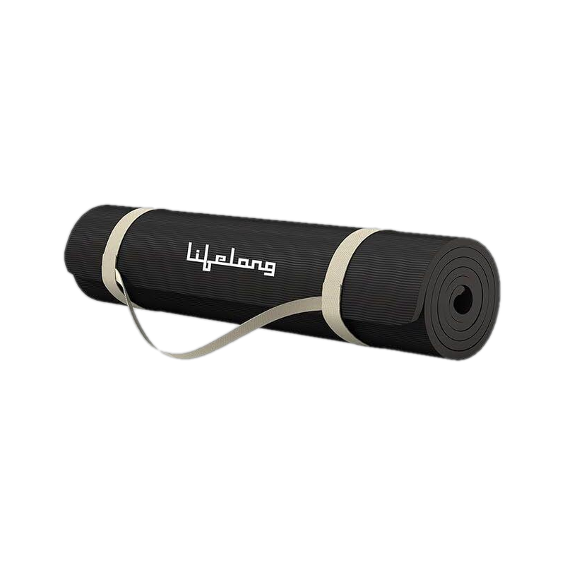 Lifelong Dual Color TPE Material Yoga Mat Black