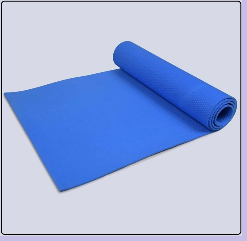 BRESIYAR NonSlip Exercise Fitness Roll Up Pad Lightweight and Portable Fitness Yoga Mat93 Multicolor 4 mm Yoga Mat