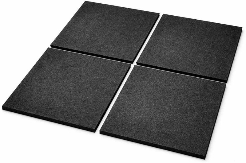 NLW RoboGrip 15mm Anti-Vibration Floor Mat – Set of 4 Black 15 mm Exercise & Gym Mat