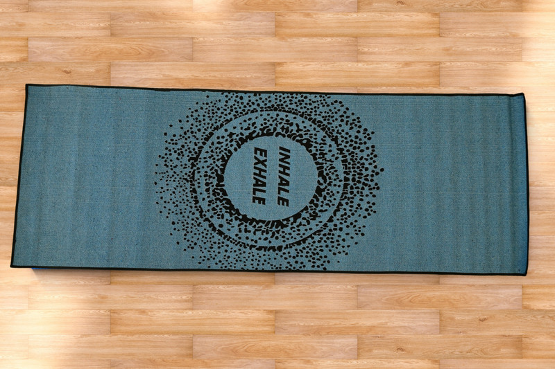 RADECOR DREAM HOMES INHALE EXHALE Blue Yoga Mat 6 mm Yoga Mat