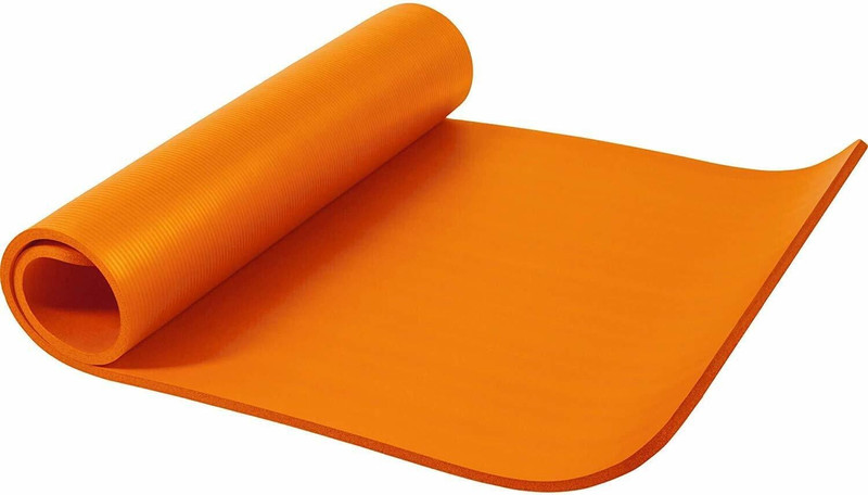 IRIS Fitness NBR Yoga Mat High Density Mat for Pilates , Fitness & Workout Orange 10 mm Yoga Mat