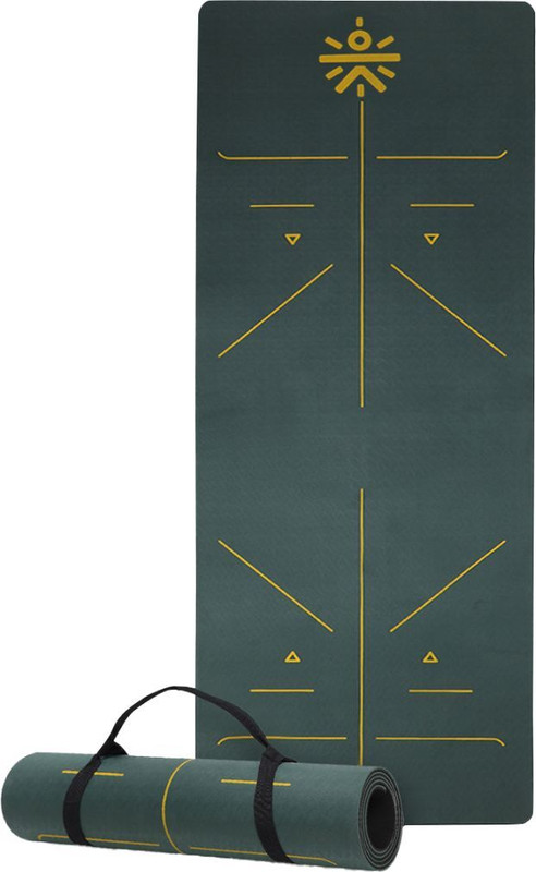 Cult Yoga Mat Non-Slip, Eco-Friendly, Extra Thick with Strap & Carry Bag Green 10 mm Yoga Mat