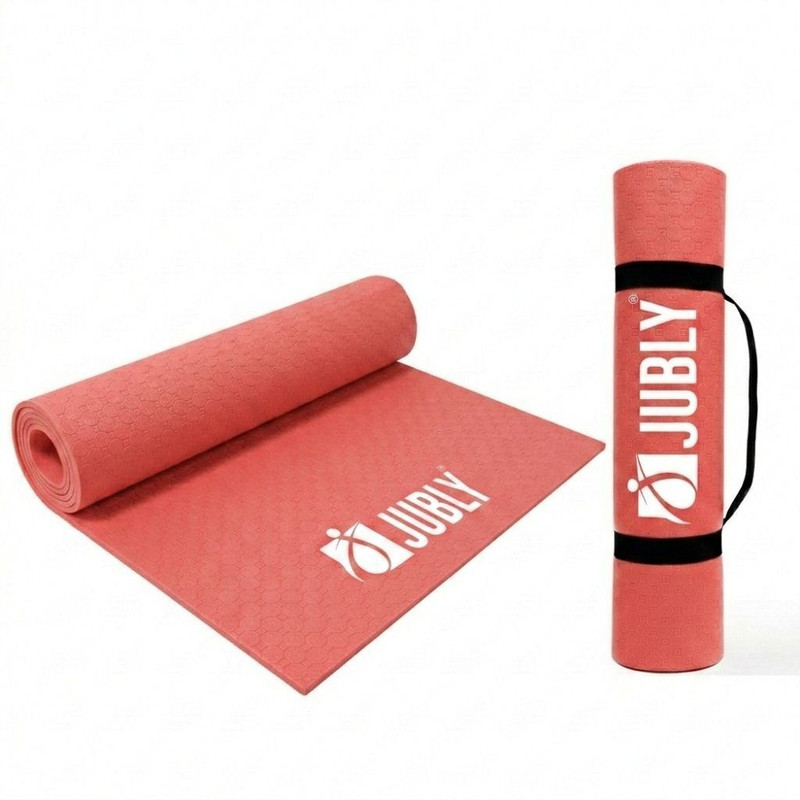 Jubly Premium Eva foam Yoga Mat| Anti-Slip Texture Red 04 mm Yoga Mat