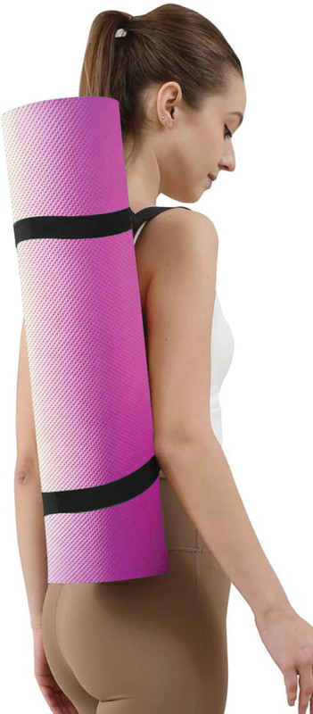 AGOY BUDDY Yoga Mat Men & Women Soft EVA Foam Good for Gym & Home Exercise Color Puple Pink 6 mm Exercise & Gym Mat