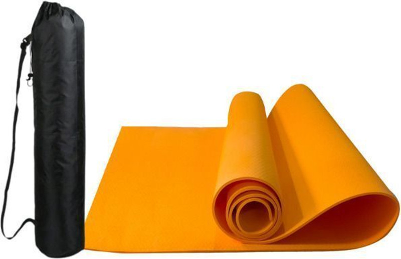 Taido Yoga mat EVA material with Carry bag for men & Women and any age Group Orange 4 mm Yoga Mat