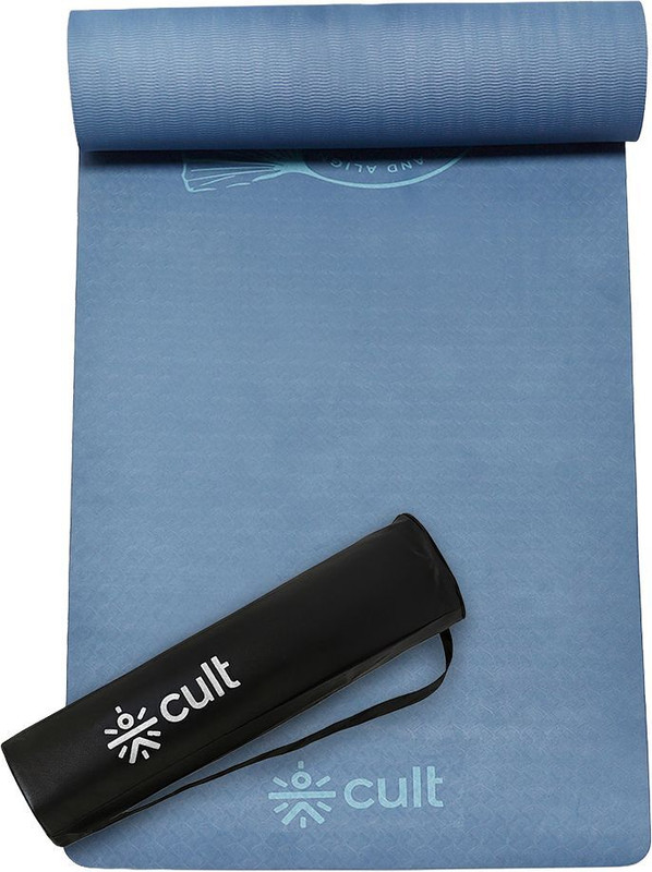 Cult Yoga Mat Non-Slip, Eco-Friendly, Extra Thick with Strap & Carry Bag Green 10 mm Yoga Mat