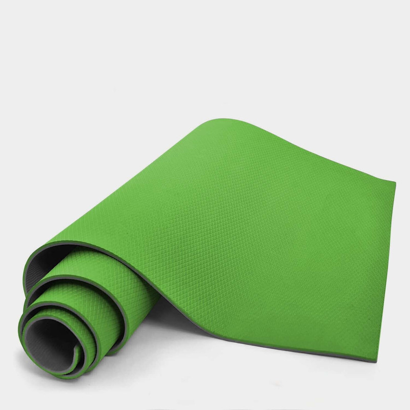 BIONFIT EVA +TPE Yoga Mat for Gym Workout & Exercise for Men Women with bag Grey, Green 6 mm Yoga Mat