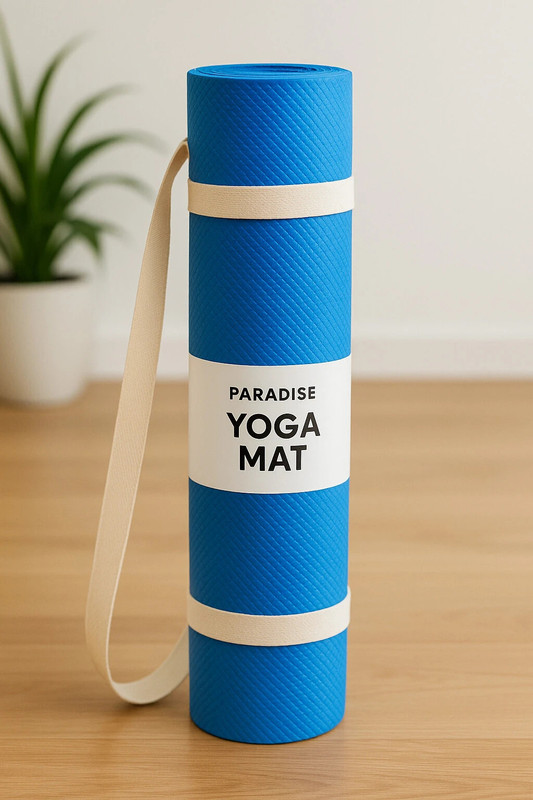 BOLDFIT Yoga Mat for Men Women 8mm Exercise Mat Anti Skid Workout Yoga Mat Carry Strap Black 8 mm Yoga Mat