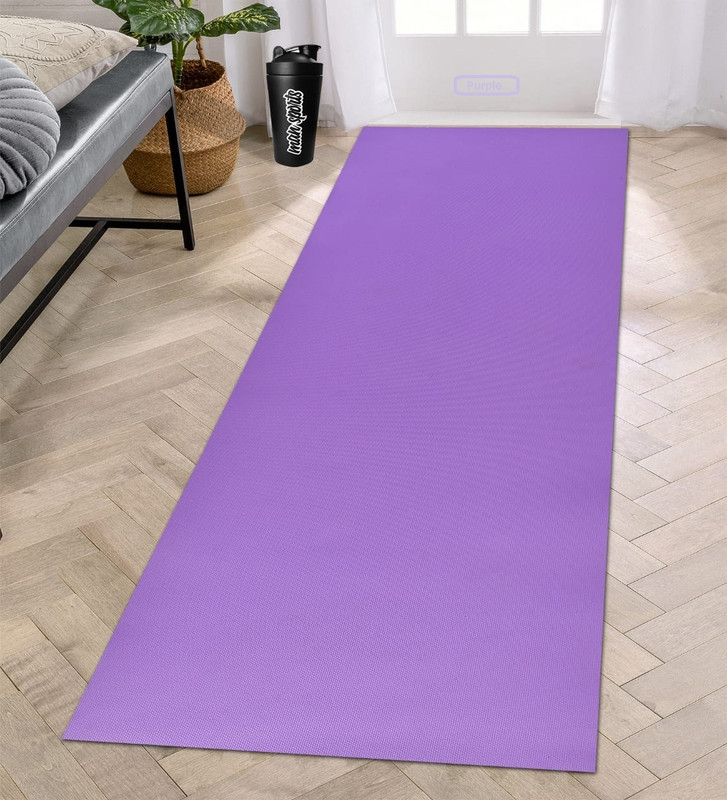 A CUBE LUXURY SOLUTIONS Cube Purple Plain Reversible Rubber Yoga Mat 3MM Thickness 3 mm Yoga Mat