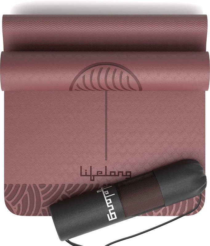 Lifelong Yoga mat for Women & Men TPE Material 5mm Anti-Slip 5 mm Yoga Mat