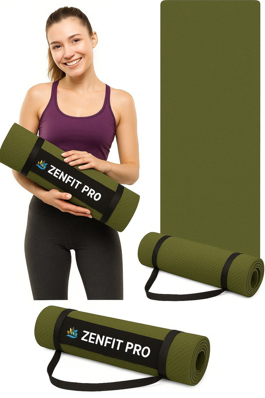 Quick Shel 100%EVA Eco Friendly Mat, Exercise & Gym Mat With Yoga Strap Blue 6 mm Yoga Mat