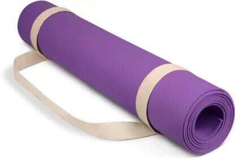 laxmi traders Anti-Slip Yoga Mat for Yoga Exercise Qnty.-1 Pcs.| With Carry Strap| Purple, 4mm Purple 4 mm Yoga Mat