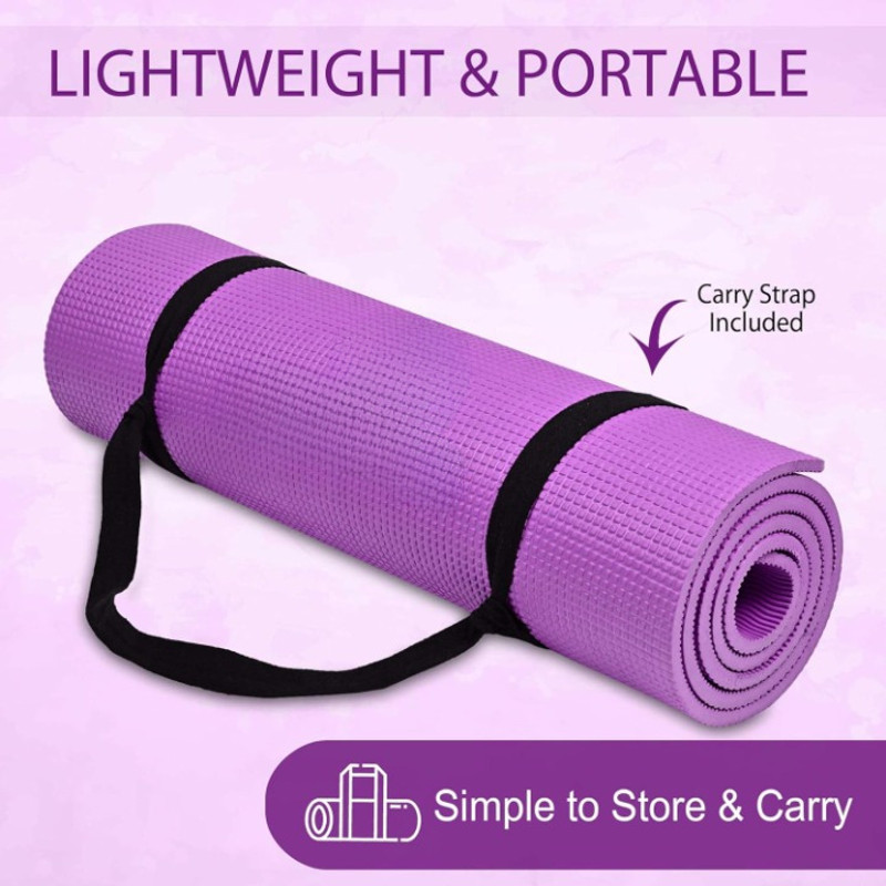 Green Glow Yogamats-Purple 6 mm Yoga Mat