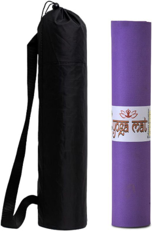 Bikauaa Combo Pack of EVA Material Anti-Slip Yoga Mat with Carry Bag and Carry Strap Purple 4 mm Yoga Mat