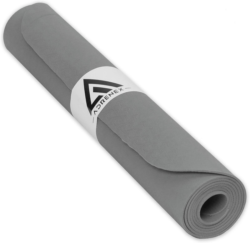 Adrenex Lightweight, Anti-Slip, Soft EVA 4 mm Yoga Mat for Men & Women, Exercise & Gym Blue 4 mm Yoga Mat
