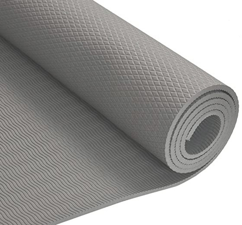 HHS SPORTS 6mm Grey Anti-Skid Yoga Mat For Home Gym & Outdoor Workout for men and women 6 mm Yoga Mat