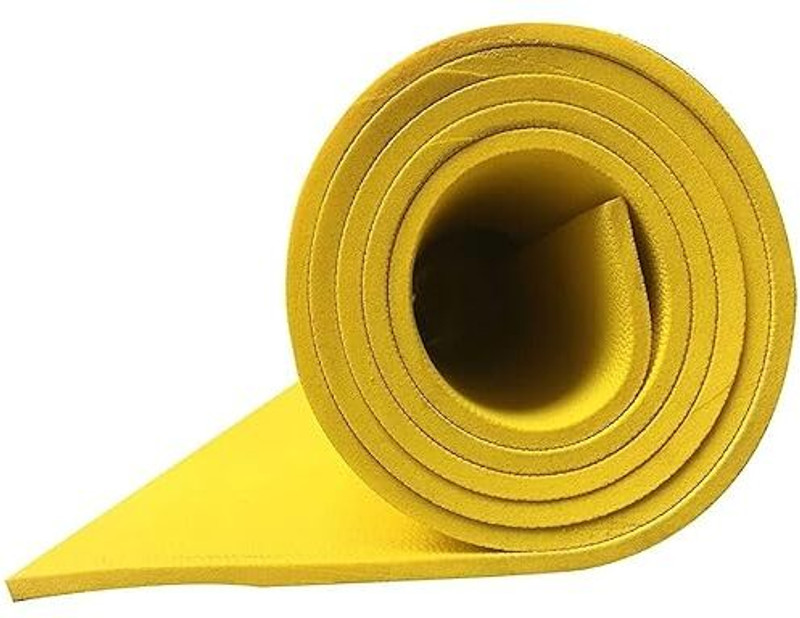 laxmi traders 4mm Yoga Mat for Men & Women | Non-Slip, Sweat-Resistant, Exercise Mat Yellow Yellow 4 mm Yoga Mat