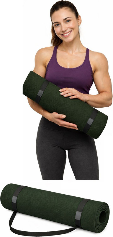laxmi traders Yoga Mat for man with Carry Strap 4mm Thick Anti-Slip Eco-Friendly EVA Material Pink 4 mm Yoga Mat
