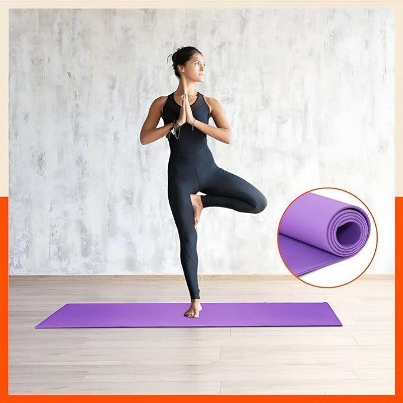 LTMATS women Yoga Mat For Kids Yoga mate gym mats for workout at home Purple 4 mm Yoga Mat