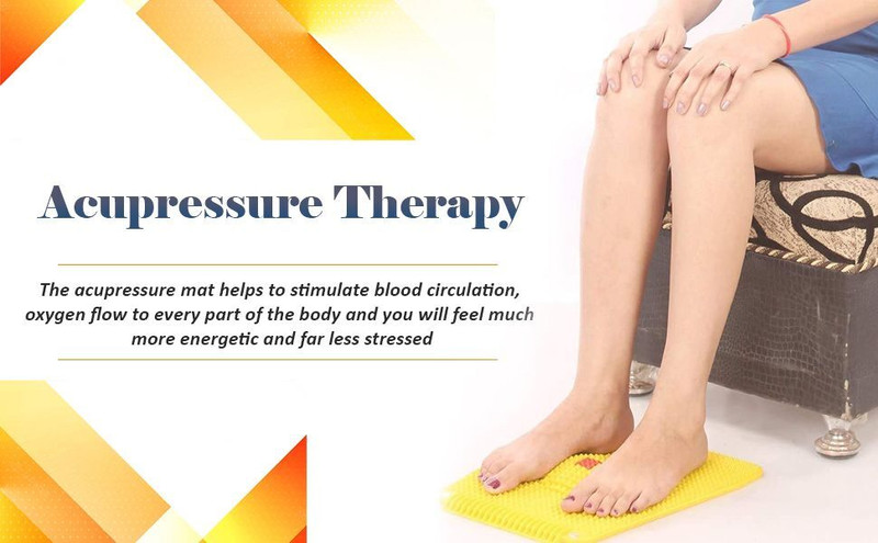 infinity deal PACK OF 2_Acupressure Plastic Power Mat 24 magnets| Yellow Power Mat mm Accupressure Mat