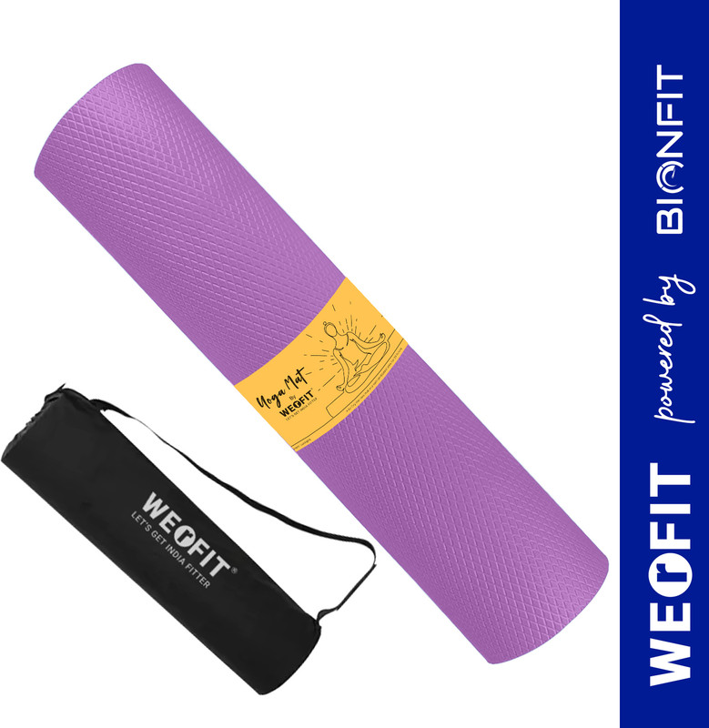 WERFITE 6mm Ultra Luxurious EVA Yoga Mat with Carrying Bag, Anti Skid, Home, Gym, Women 6 mm Yoga Mat