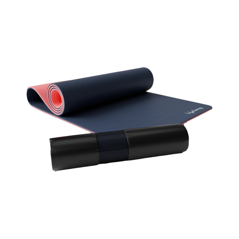 Lifelong Dual Color TPE Material Yoga Mat Navy Blue & Pink