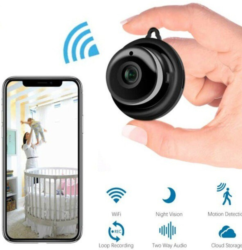 SIOVS SECURITY CAMERA Mini Camera CCTV Security with Night Vision Motion Detection Remote View Live Sports and Action Camera(Black, 12 MP)