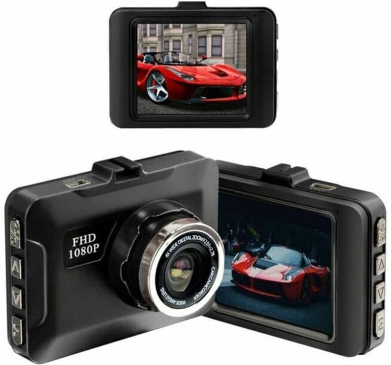 Lipzie Car DVR Dash Cam with Wide-Angle Lens High-Resolution Video & Motion Detection Sports and Action Camera(Black, 10 MP)