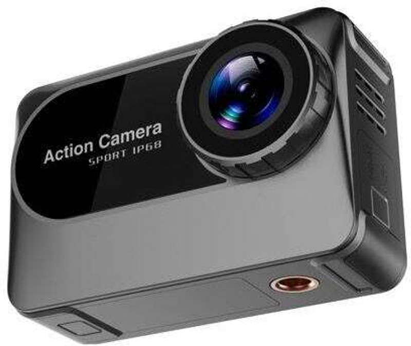 Elevea HD Quality H32 4K 1080 Action Camera, Dual 2 Inch LCD Screen 16 MP Image Sensor Sports and Action Camera(Black, 16 MP)