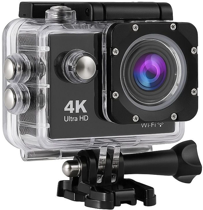 DALLCAM Sports Action camera 30M Waterproof 4k Ultra HD 20MP Wif Action Camera Sports DV Camcorder Sports and Action Camera(Black, 20 MP)