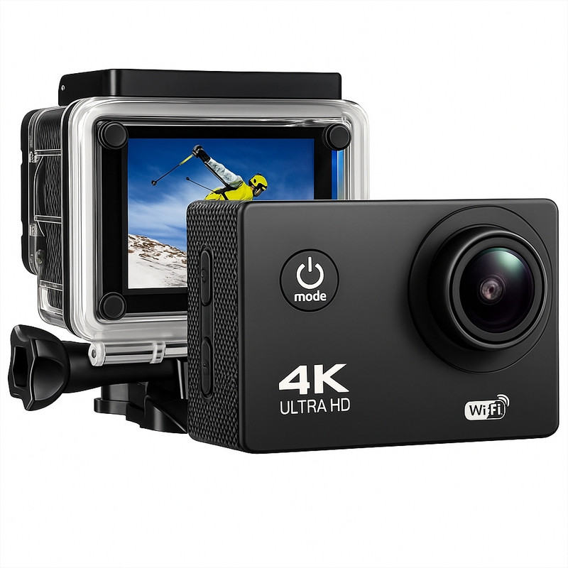 ZRX ACTION-0236415 WATERPROOF 30M NEWLY launched 4K ULTRA HD WIFI SPORTS AND ACTION CAMERA WITH ACCESSIORIES Sports and Action Camera(Black, 16 MP)