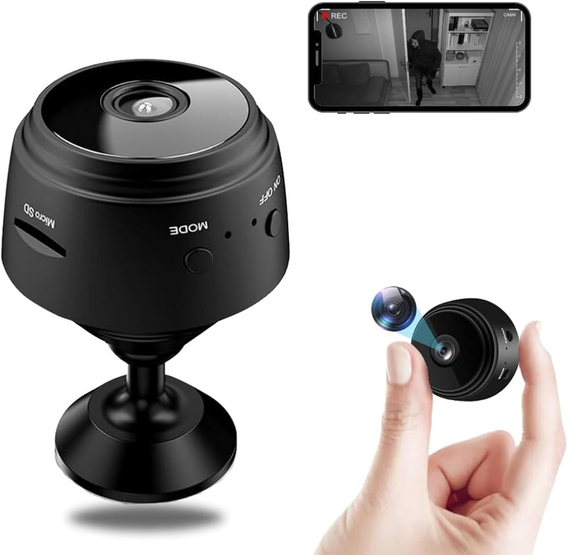 HomeEye A:9 Magnet Camera WiFi Camera or Home Office Security Small Monitor Video Camera Instant Camera(Black)