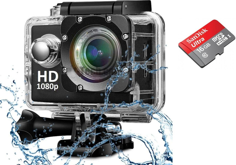 MY BABY LOVE A PERFECT CARE Sport Action Camera 1080P 2MP Sports Camera Full HD 2.0 Inch Underwater Waterproof sports Camera with Adjustable View Sports and Action Camera(Black, 2 MP)