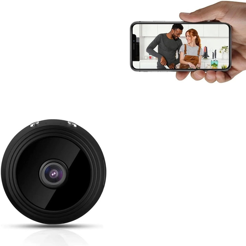 OSHSIZ WIFI SECURITY CAMERA Full HD 1080p Hidden Smart Night Vision, Motion Alerts & WiFi Streaming Sports and Action Camera(Black, 4 MP)