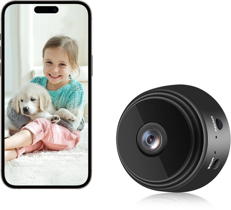 OSHSIZ WIFI SECURITY CAMERA Wireless 1080p Security Camera with Motion Detection, Smart Alerts & Night Mode Sports and Action Camera(Black, 4 MP)