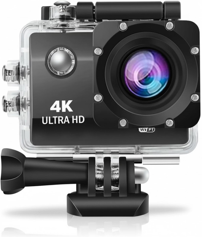 DIGIZ Professional UltraHD 4K Vlogging Action Camera with WiFi & (1 YEAR WARRANTY) Sports and Action Camera(Black, 16 MP)