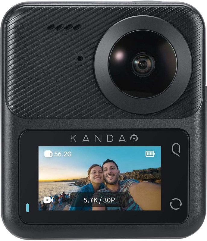 Kandao Qoocam3 360 Degree Video F1.6 Fast Aperture, 5.7K Wide-Angle, Realtime Editing Sports and Action Camera(Black, 62 MP)