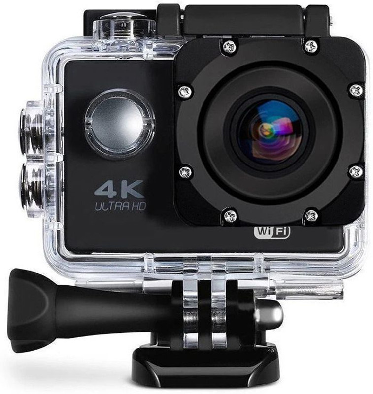 Elevea HD Quality H12 4K Ultra HD Water Resistant Sports Action Camera 2 Inch Display (16 MP) Sports and Action Camera(Black, 16 MP)