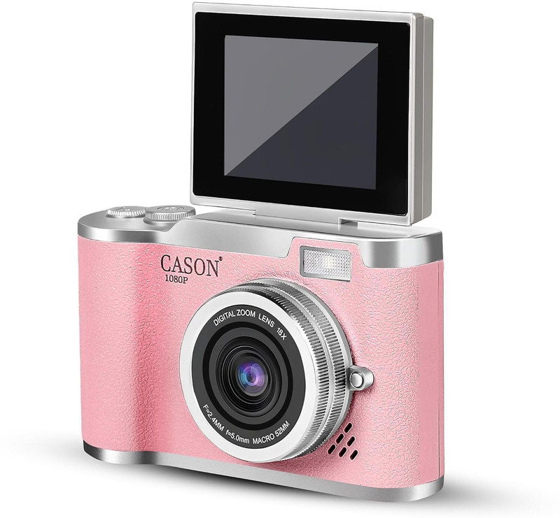 CASON 07 kids camera 48MP Digital Camera for Kids-Real Photo & Video Mini Camera for Photography Sports and Action Camera(Pink, 640 MP) - 49% off at DetectaDeal