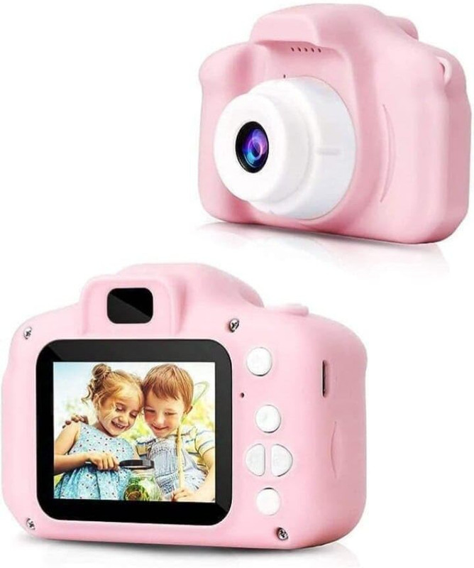 SScrematic 2.0 Kids Digital Camera with 2.0" Color Display | Video Recording, USB Charging HD Sports and Action Camera(Pink, 12 MP)