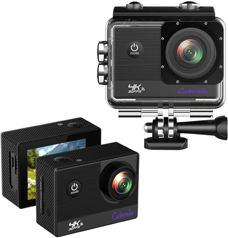 Cubonic 4k UltraHD 4K(30fps) Waterproof | WiFi |170° Wide-Angle Lens | 16MP Photos Sports and Action Camera(Black, 16 MP)