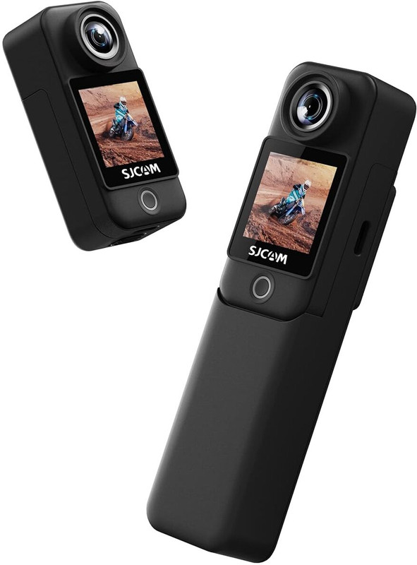 SJCAM C300 4K 30fps 6axis gyro 1.33 Dual Touch Screen Display 6hrs recording 30M Waterproof Sports and Action Camera(Black, 20 MP)