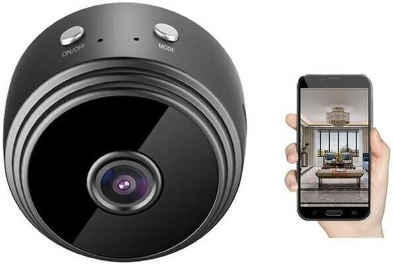 HomeEye A9 Mini Camera WiFi With Audio and Video Live Feed WiFi Cell Phone Night Vision Sports and Action Camera(Black, 2 MP)